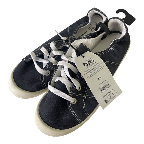 MEDIUM WIDTH BLUE Time and Tru Women's Scrunch Back Slip-On Sneaker SZ various - Picture 7 of 8